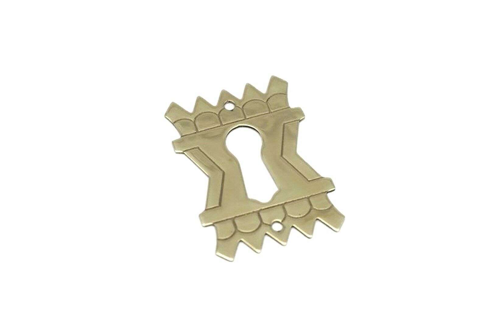 1"  Keyhole Cover Plate Escutcheon Eastlake Furniture Brass Key Hole Lock Plate