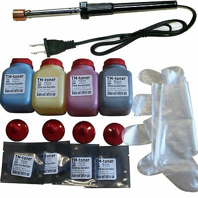 4 Color Toner Refill W Chips And Tool For Hp 1600 2600n 2605dn 2605dtn Cm1015mfp