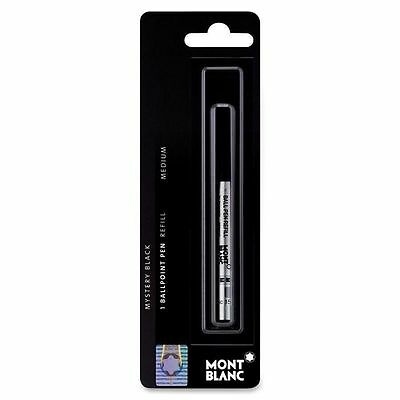 1 X Montblanc Ballpoint Pen Medium Refill - Midnight Black New Sealed